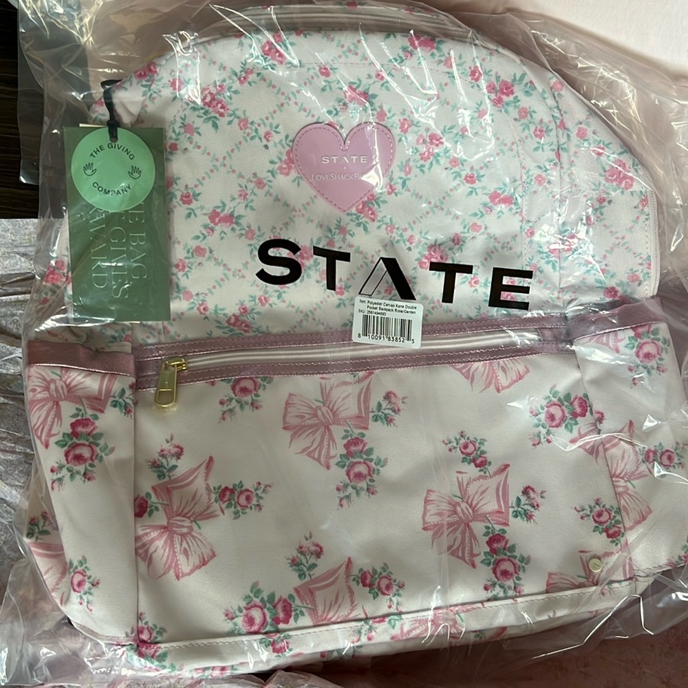 LoveShackFancy x State Kane Double Pocket Backpack - Picture 8 of 9